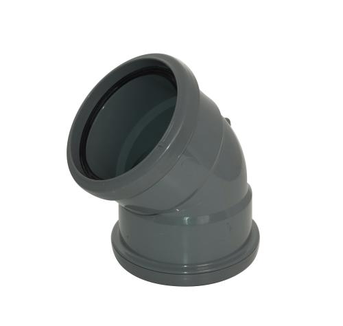 135* Bend Double Socket Push Fit Anthracite Grey