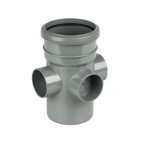 Boss Pipe Single Socket Push Fit Grey