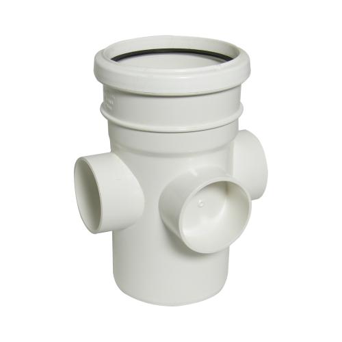 Boss Pipe Single Socket Push Fit White