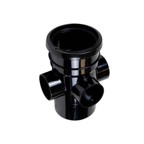 Boss Pipe Single Socket Push Fit Black