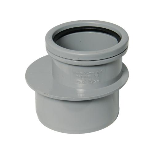 110 to 82mm Soil Reducer Push Fit Grey