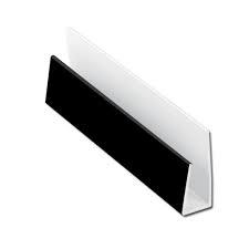 10mm 'J' Starter Trim for soffit Woodgrain Black Ash - 5m