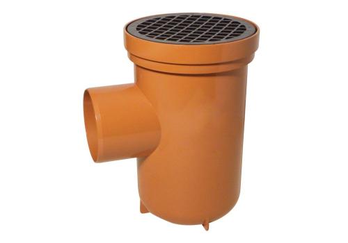 110mm Underground Bottle Gulley with Circular Grid