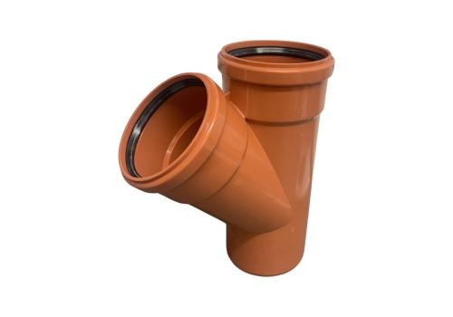 110mm Underground 45 Degree Equal Junction Double Socket