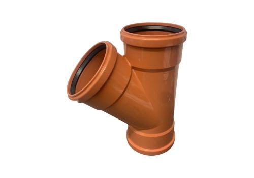 110mm Underground 45 Degree Equal Junction Triple Socket
