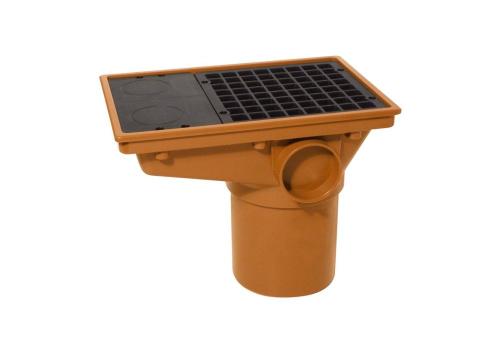 110mm Underground Rectangle Hopper & Grid