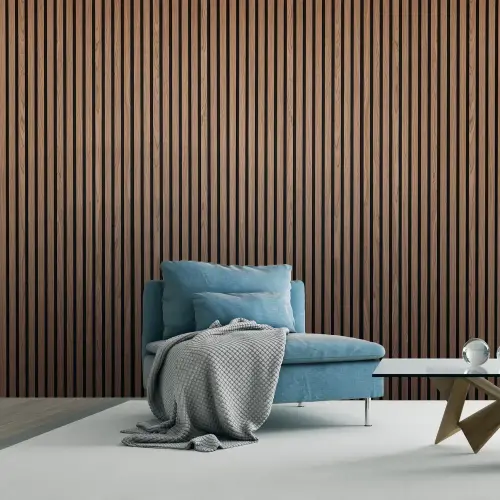 Slat Legends Ultra Internal Acoustic Panelling 2.4m x 600mm Walnut
