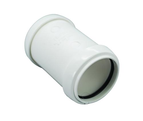 40mm Straight Coupler Push Fit White