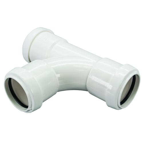 32mm Swept Tee Push Fit White