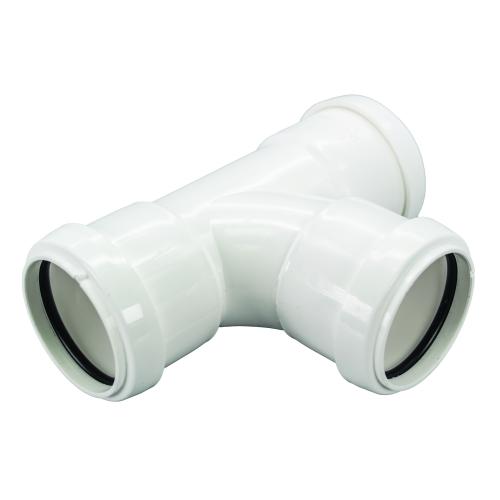 40mm Swept Tee Push Fit White