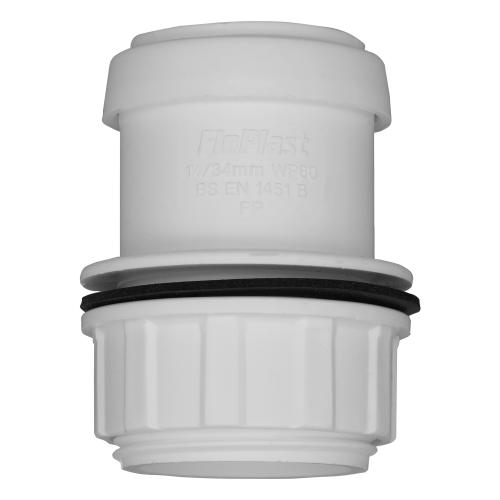 32mm Tank Connector Push Fit White