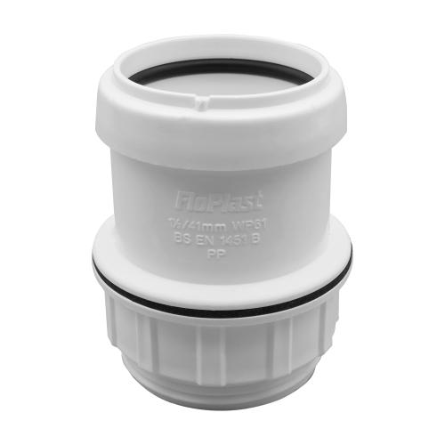 40mm Tank Connector Push Fit White