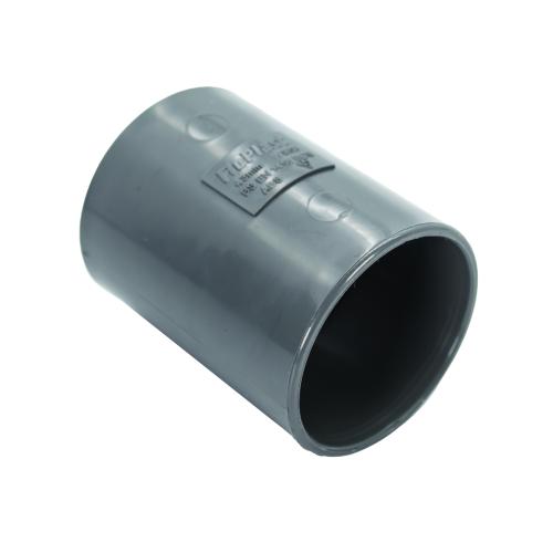 40mm Straight Coupler Solvent Grey