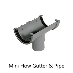 Mini Flow Gutter & Pipe - Grey