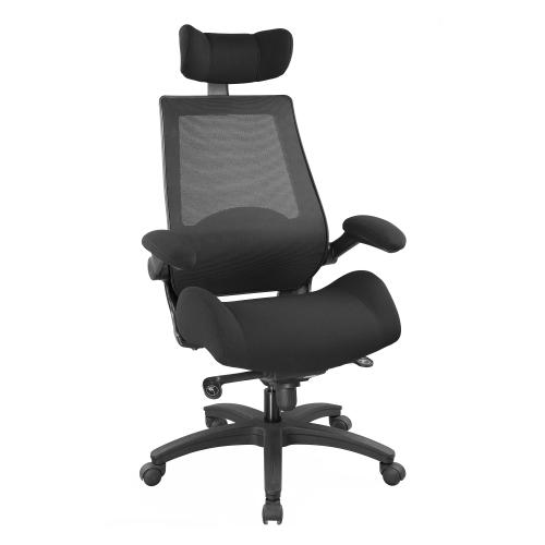 28ST Heavy Duty Mesh Operator Chair in Black Fabric