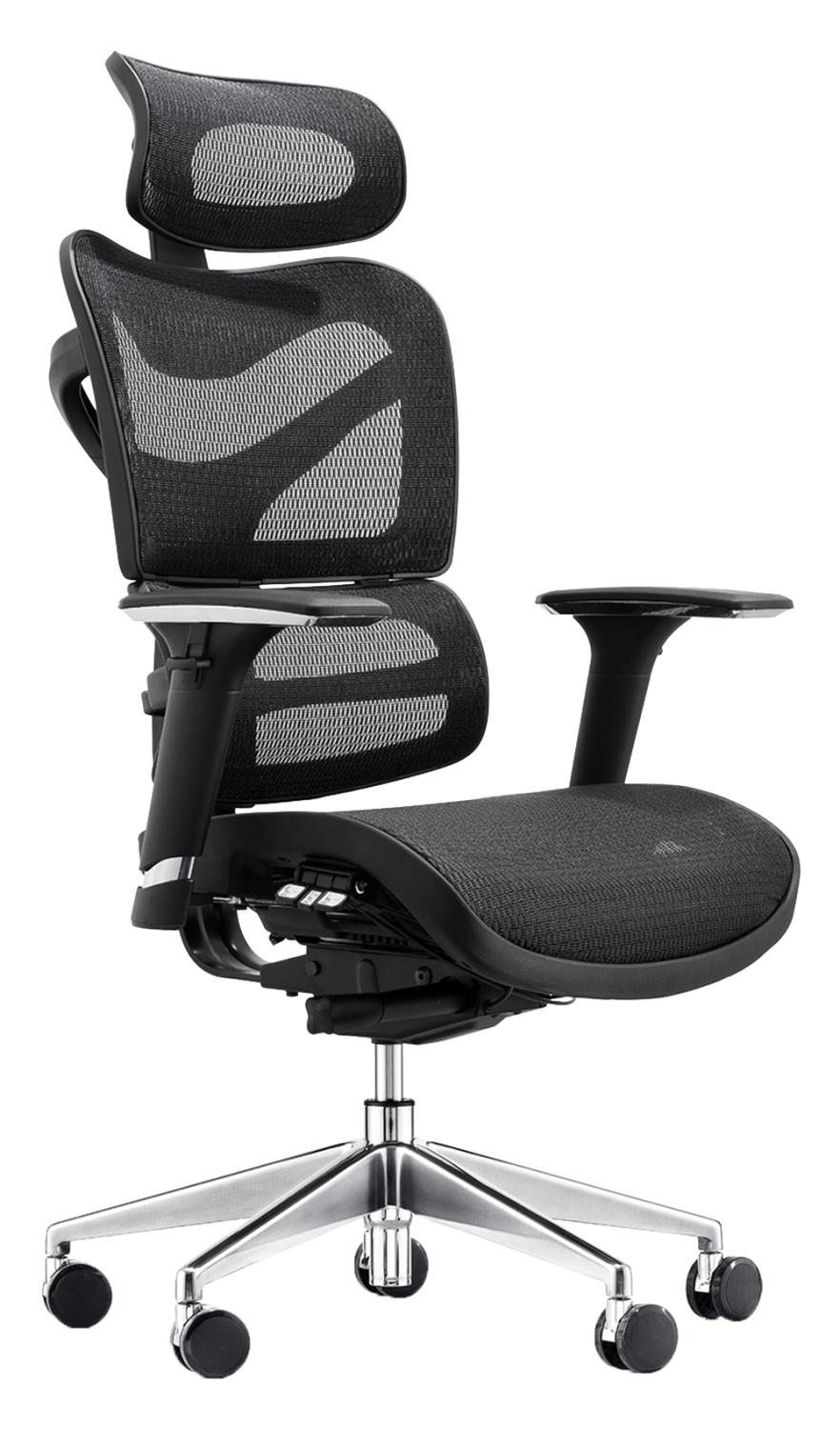 Full Specification Ergonomic Task Chair in Black Mesh with wireline technology