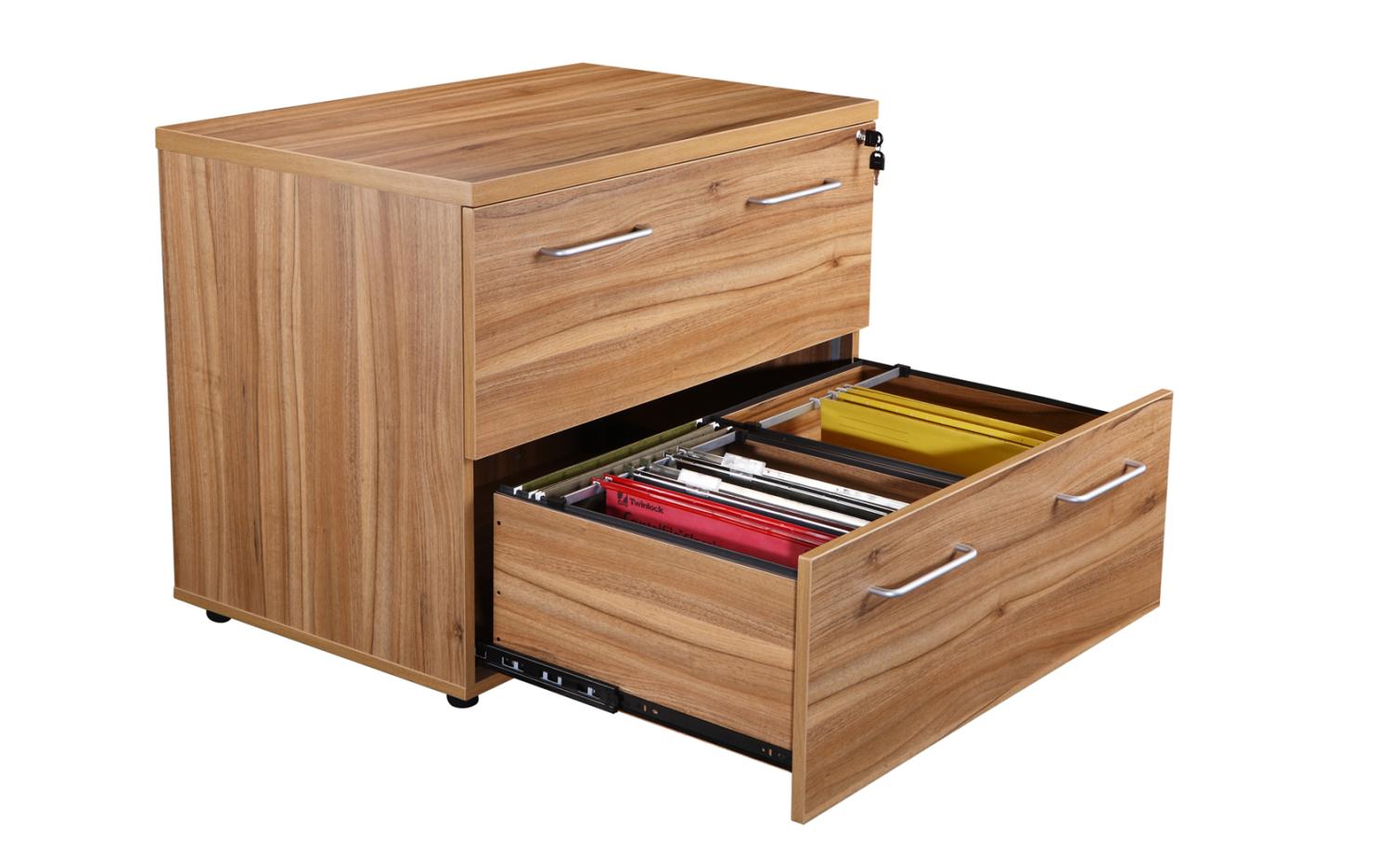 2 Drawer Side Filing Unit in American Black Walnut