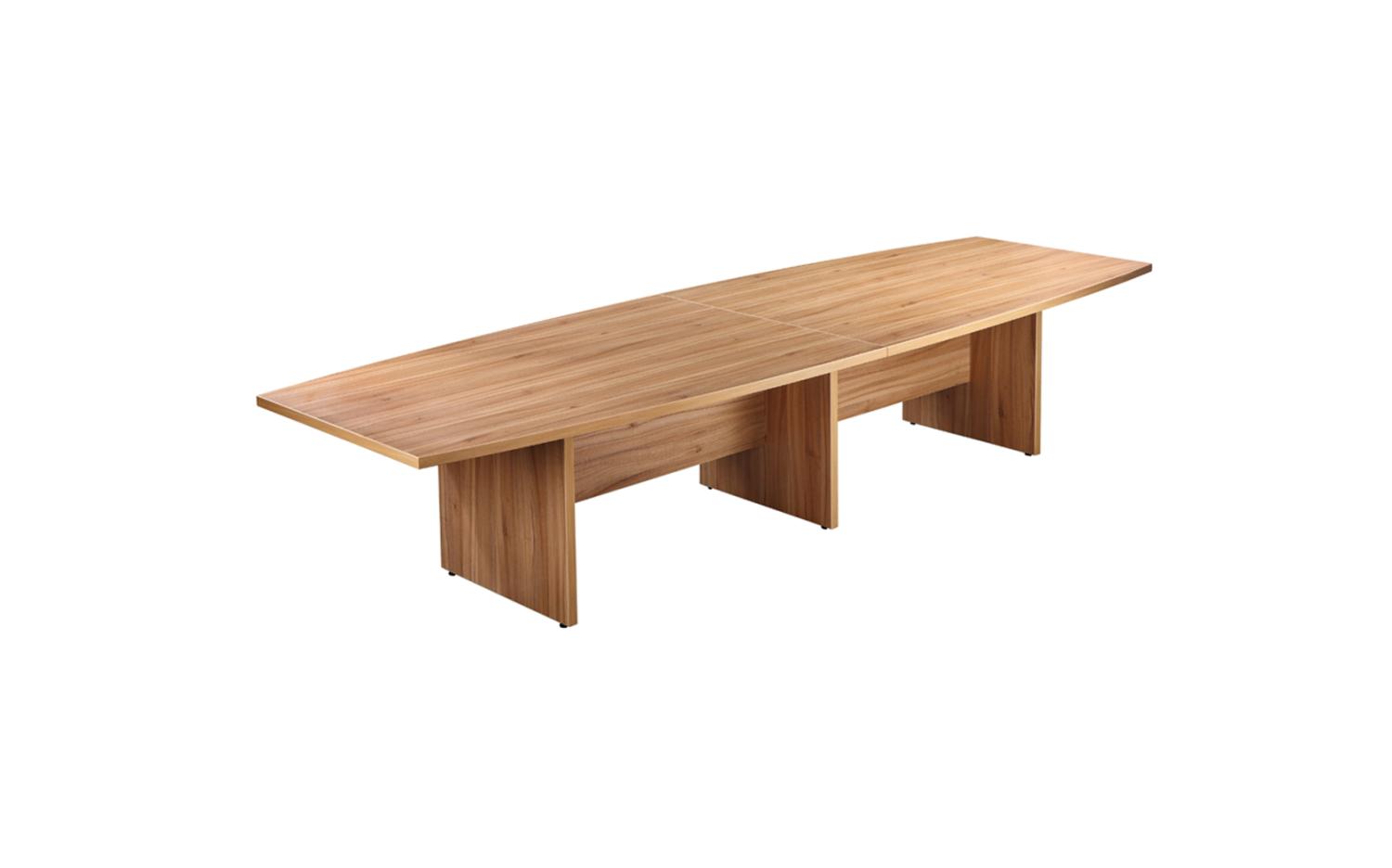 3.6m x 1.2m Executive Boardroom table with 36mm top and slab legs in American Black Walnut 