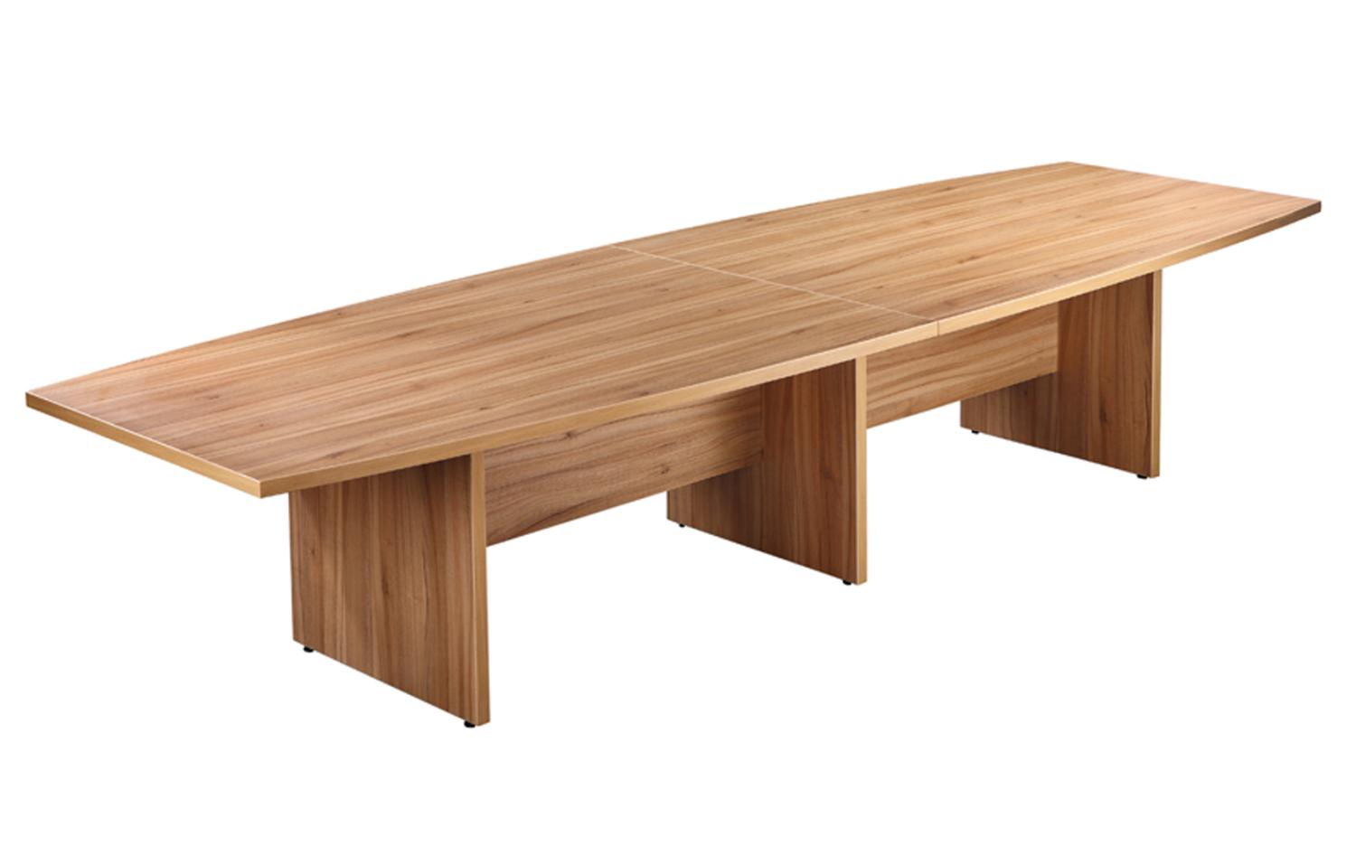 4.0m x 1.2m Executive Boardroom table with 36mm top and slab legs in American Black Walnut 