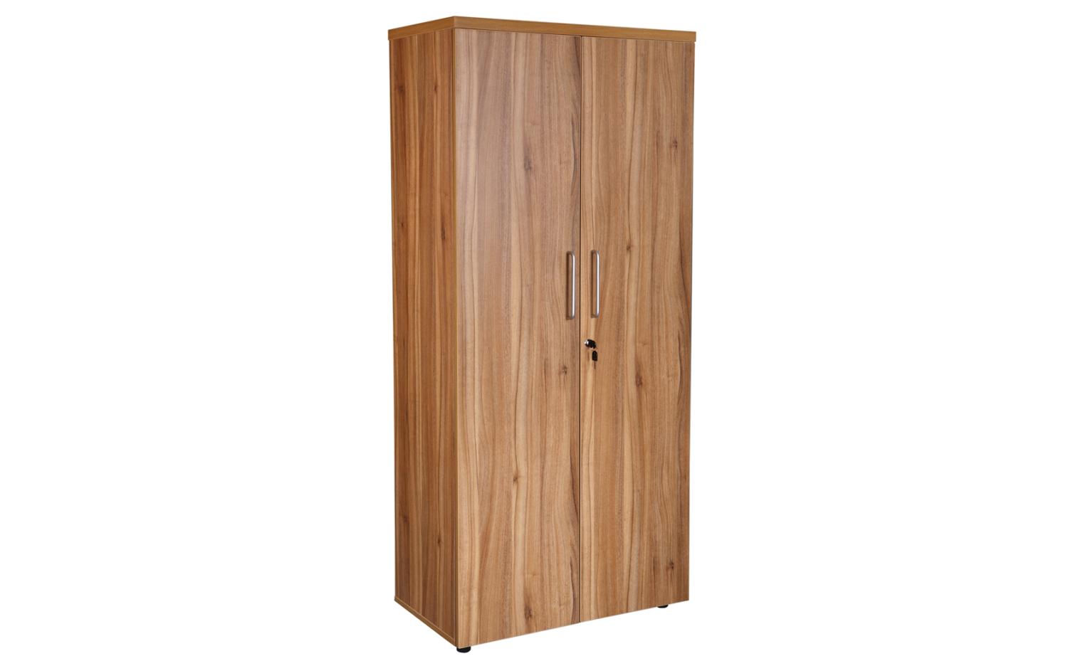 1800H Double Door Cupboard Complete with 4 Shelves  in American Black Walnut