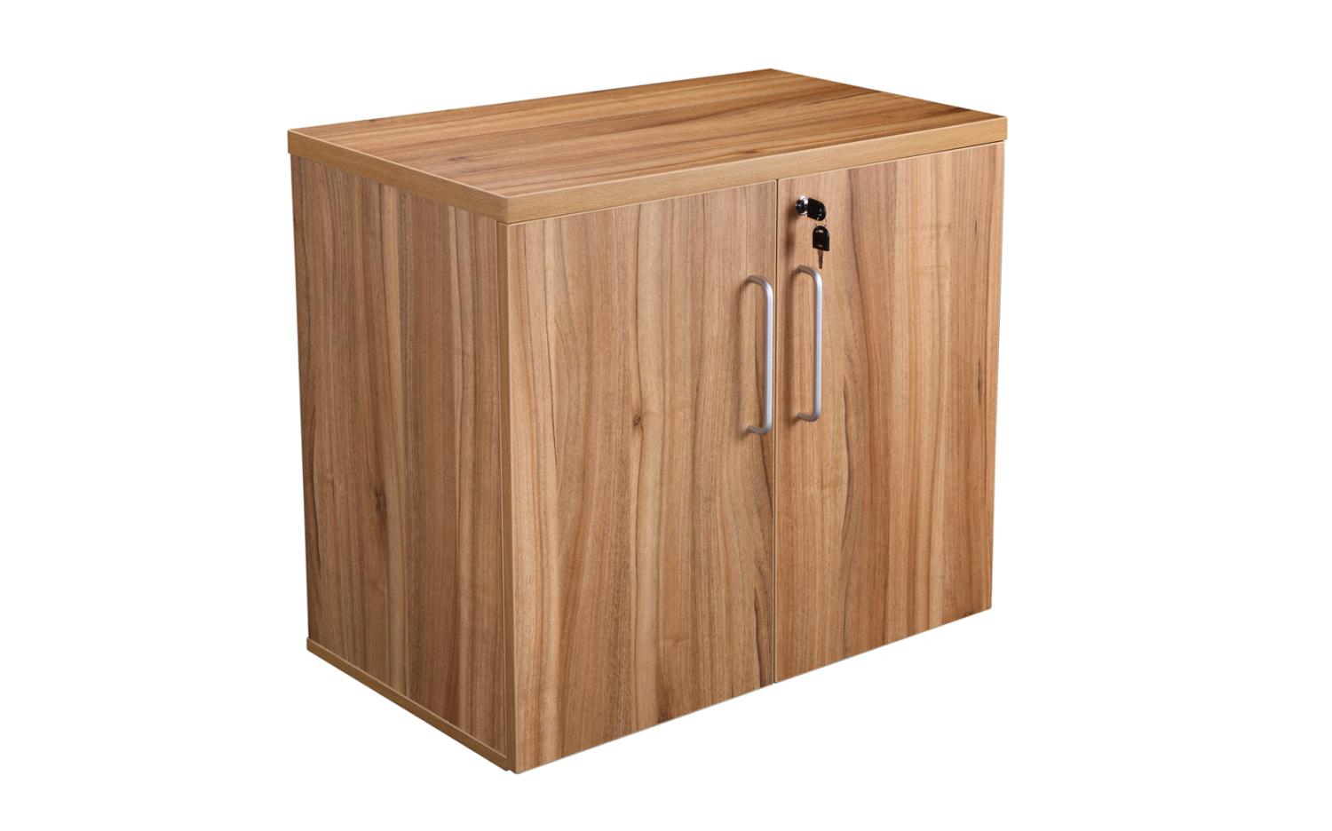 Desk High Double Door Cupboard Complete with 1 Shelf  in American Black Walnut