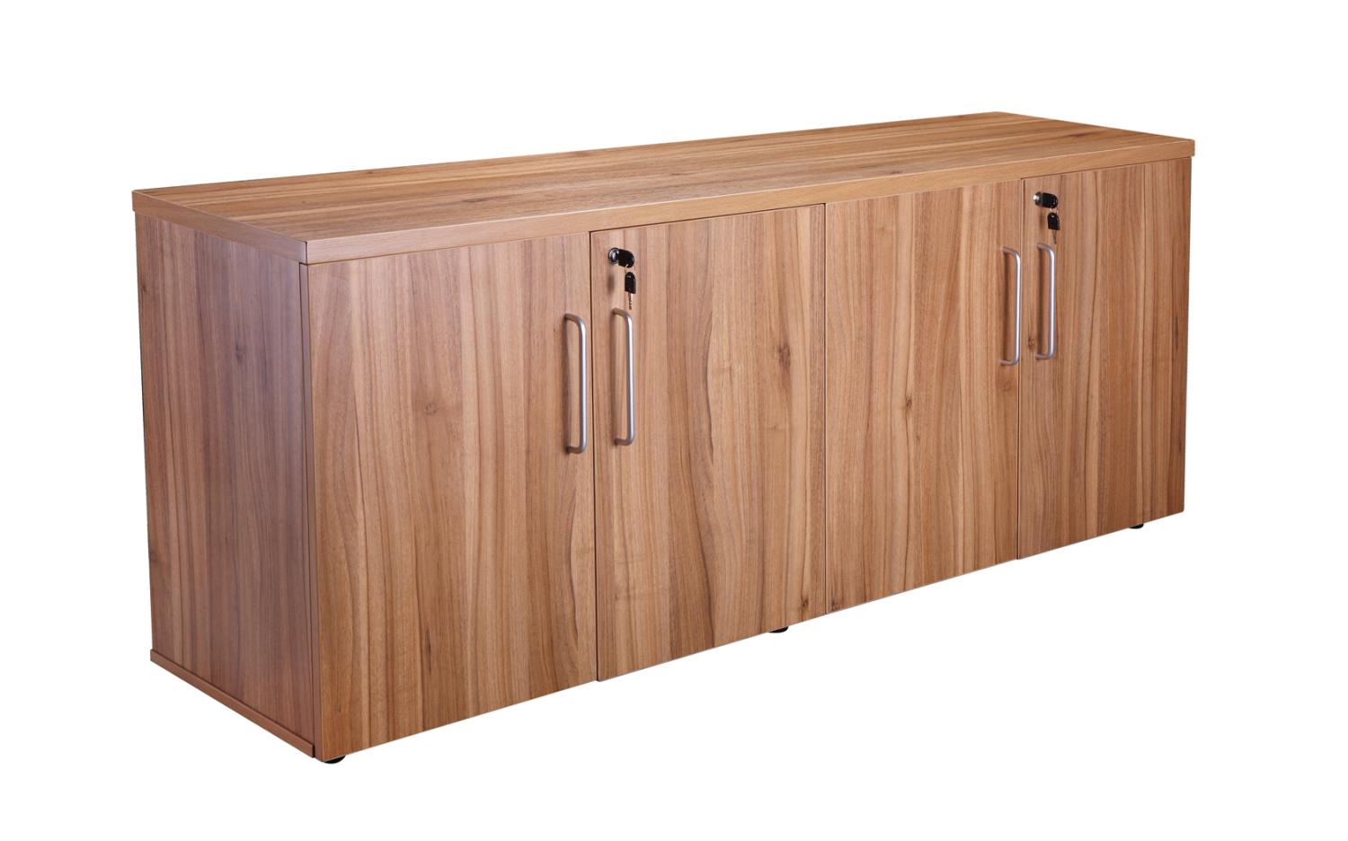 1800mm x 450mm x 730mm Four Door Credenza Unit in American Black Walnut