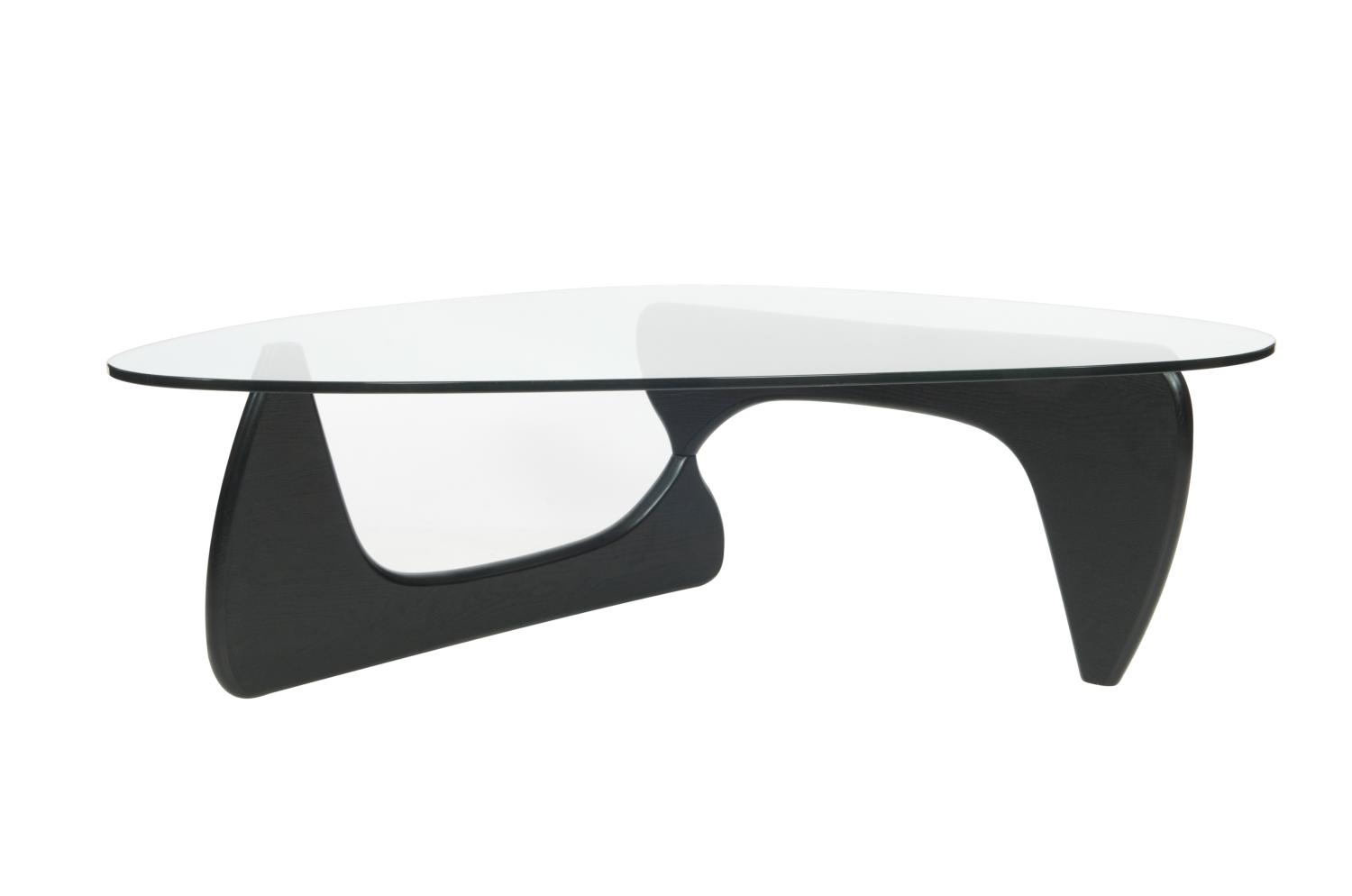 Noguchi Style Coffee Table with Black Base