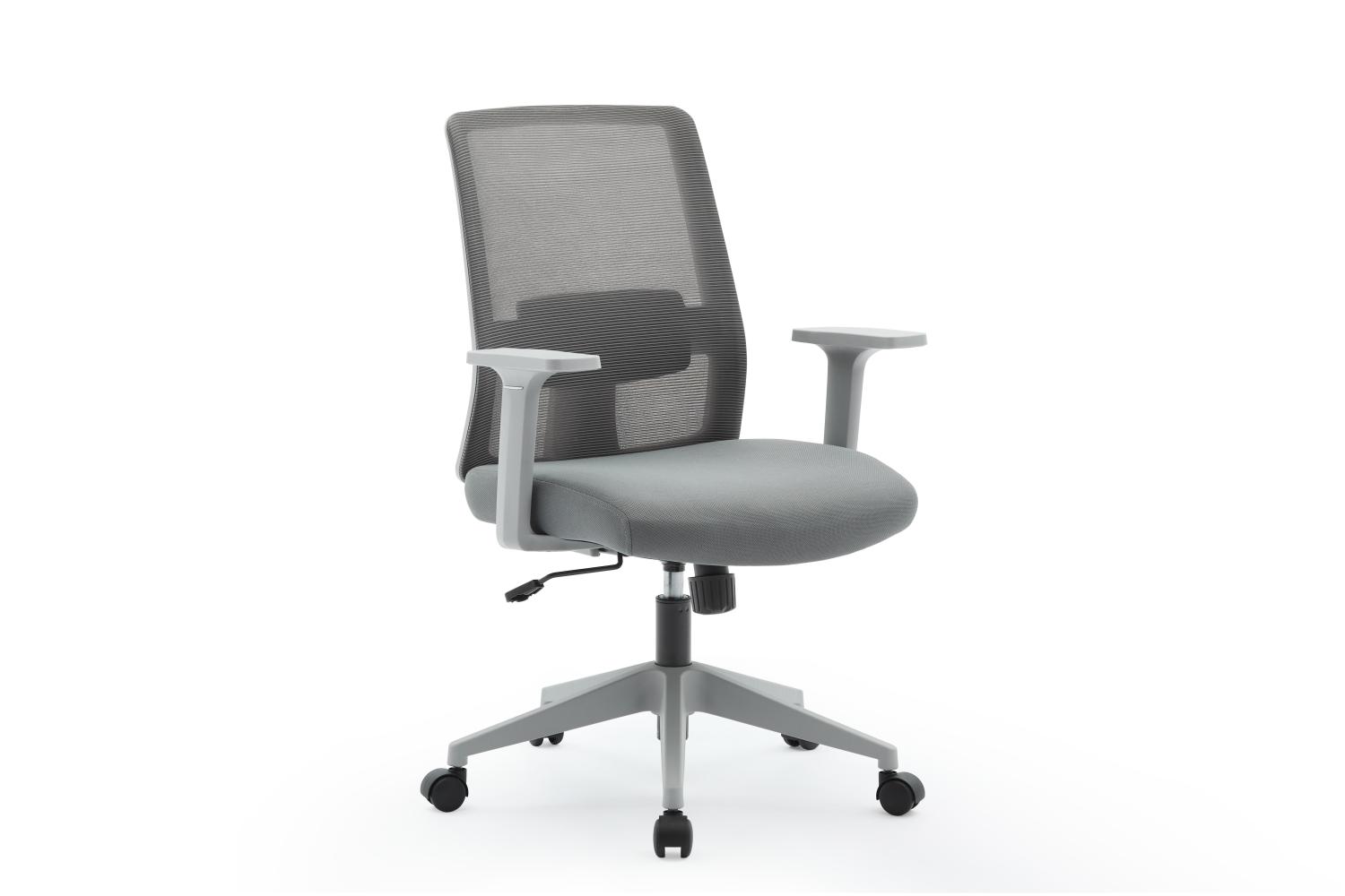 High Back Mesh Oparator Chair in Grey with Grey Fabric