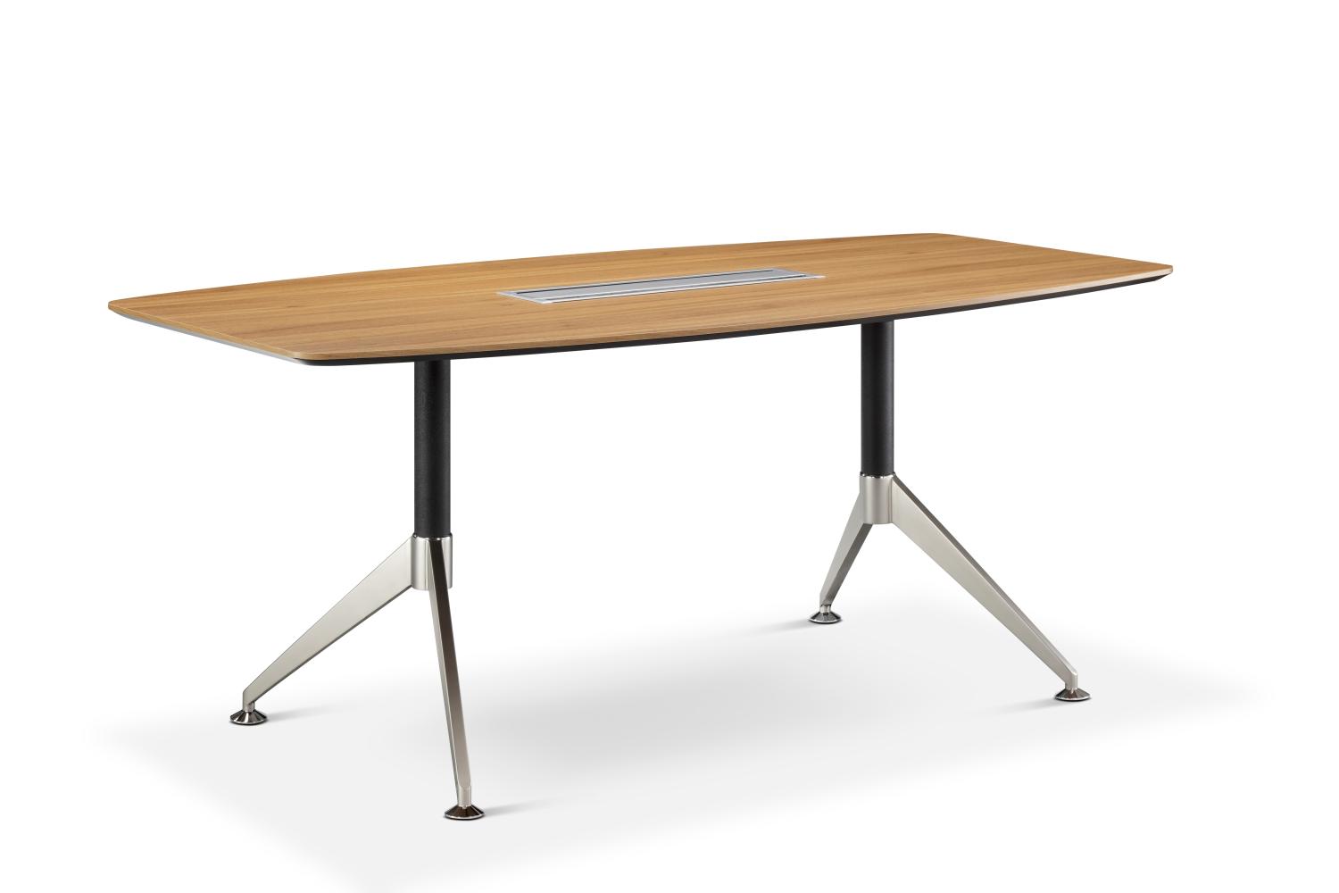 1800mm x 900mm Executive Boardroom Table with Cable Management in American Black Walnut