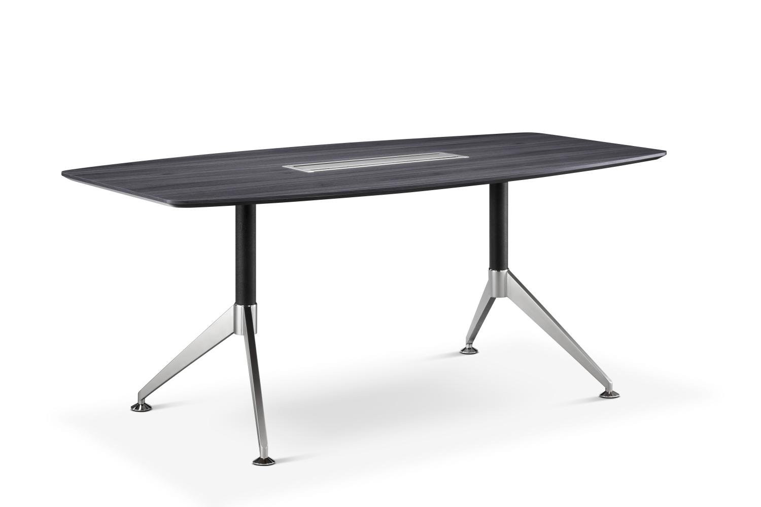 1800mm x 900mm Executive Boardroom Table with Cable Management in Anthracite