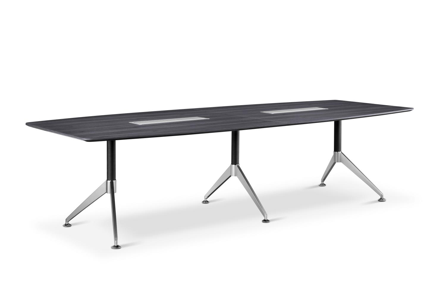 3000mm x 1200mm Executive Boardroom Table with Cable Management in Anthracite