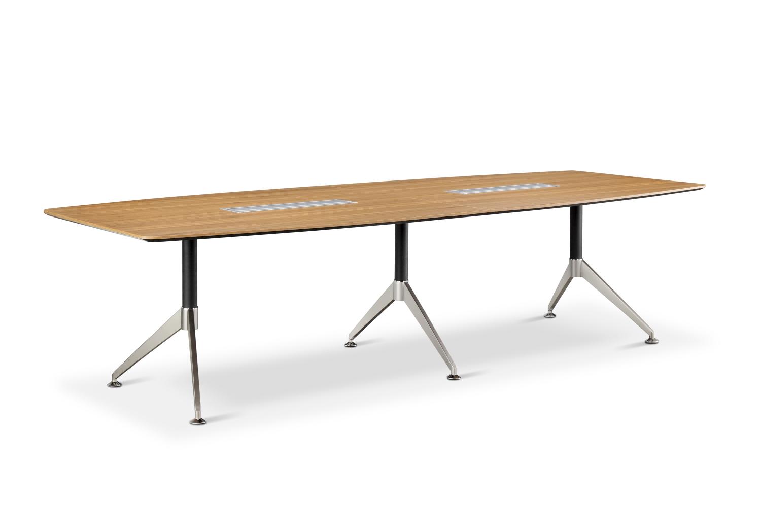 3000mm x 1200mm Executive Boardroom Table with Cable Management in American Black Walnut