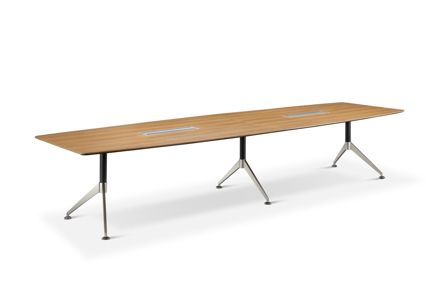 4000mm x 1200mm Executive Boardroom Table with Cable Management in American Black Walnut
