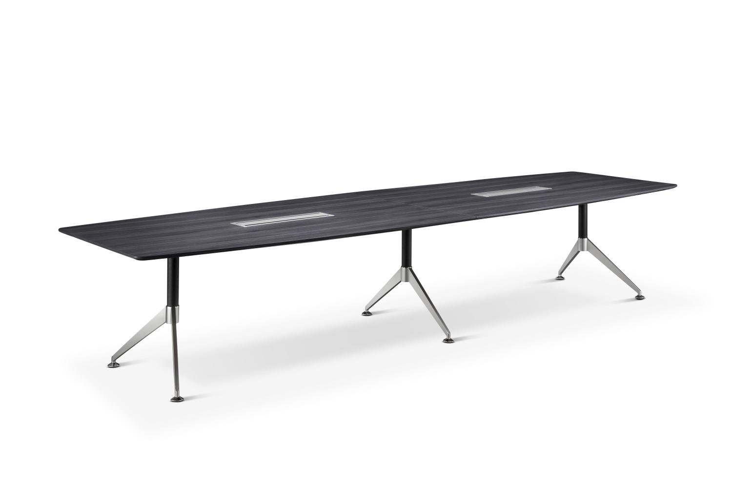 4000mm x 1200mm Executive Boardroom Table with Cable Management in Anthracite