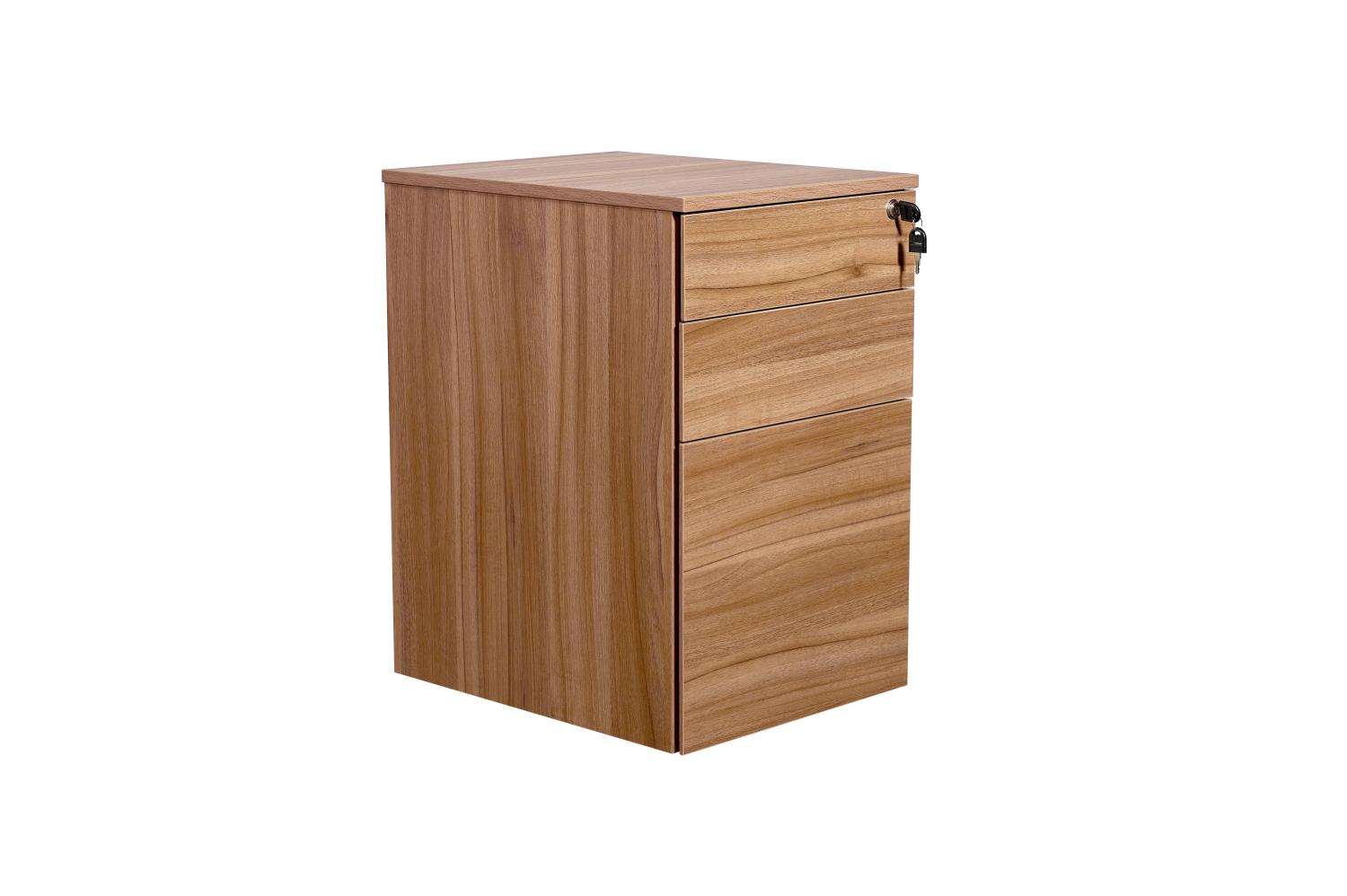 3 Drawer MFC Mobile Pedestal in American Black Walnut