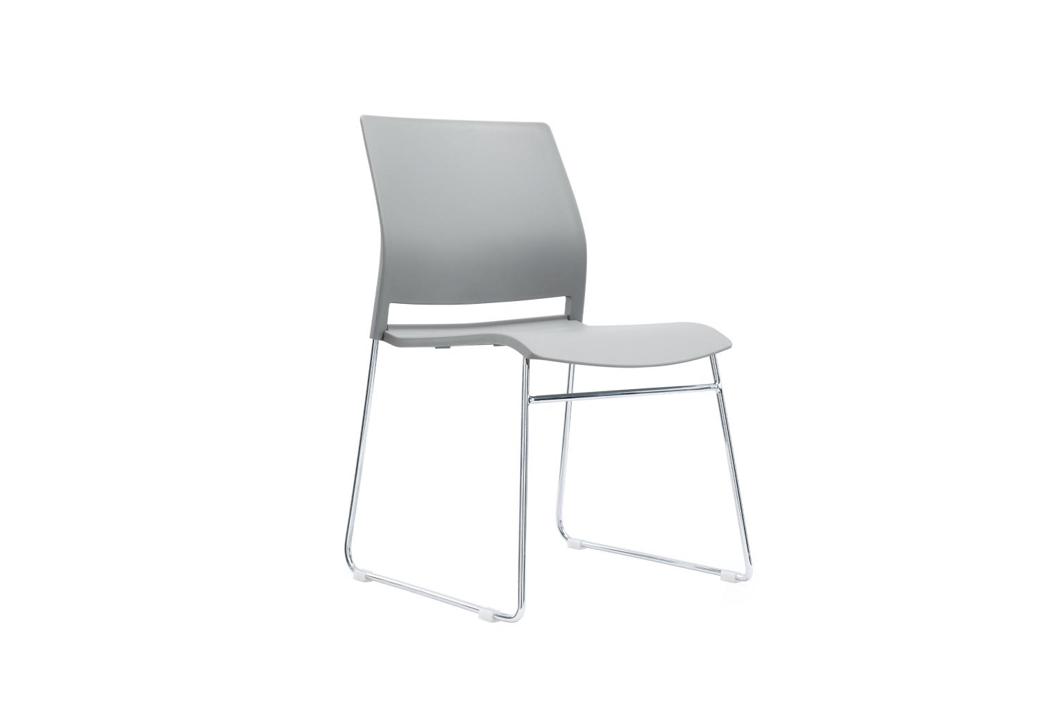 Verse Multipurpose Stacking Chair in all Grey Shell