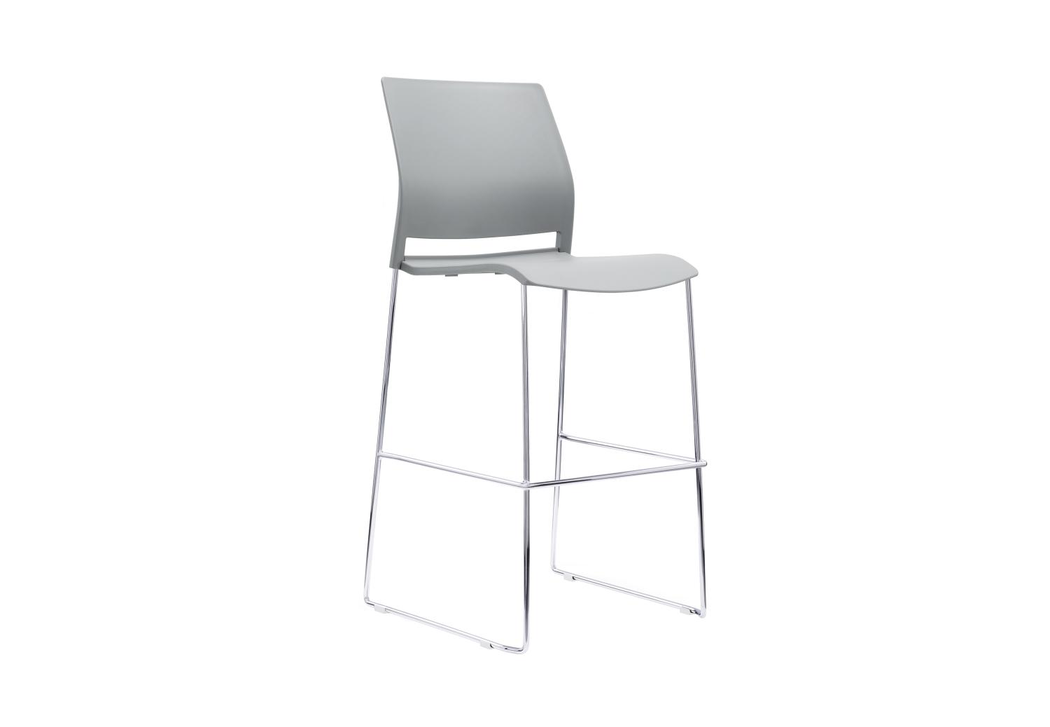 Verse Stool in all Grey Shell