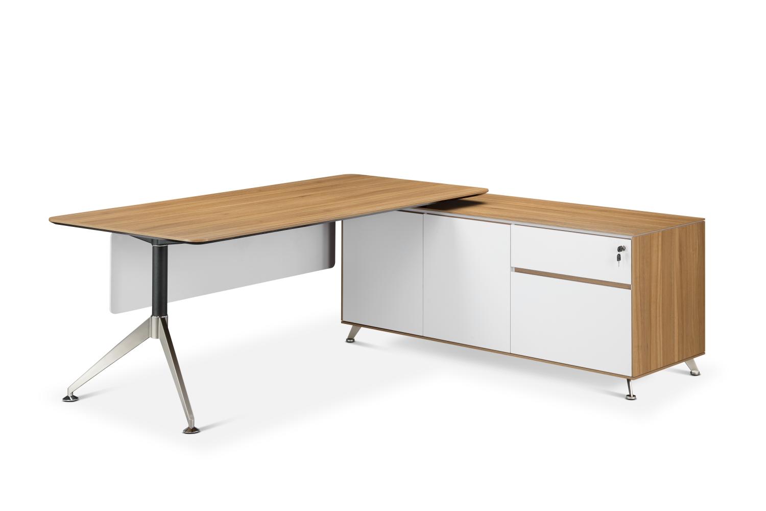 2150mm x 1850mm Execuitve Suite with Right Handed Return in American Black Walnut