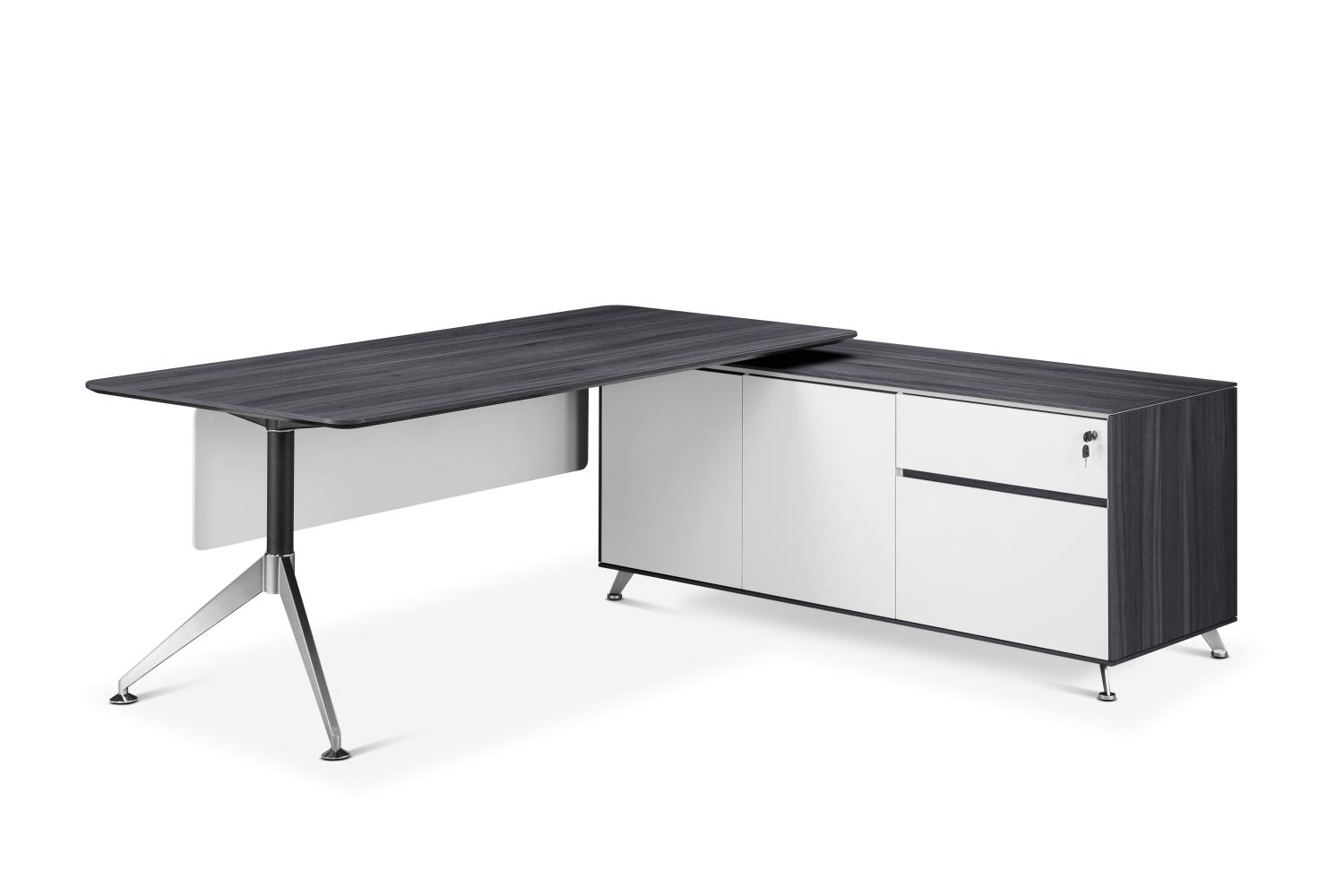 2150mm x 1850mm Execuitve Suite with Left Handed Return in Anthracite