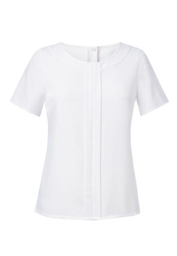 Felina Short Sleeve Crepe Blouse