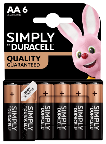 Duracell Simply AA Alkaline Batteries 6pk x 10