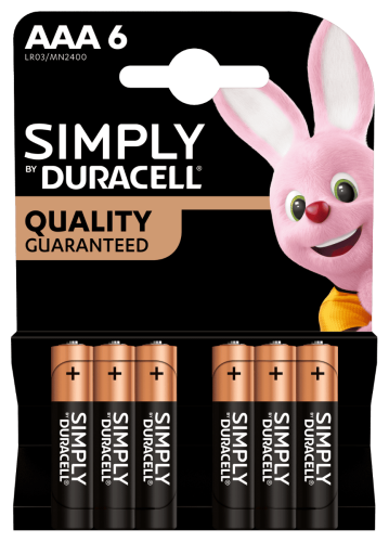 Duracell Simply AAA Alkaline Batteries 6pk x 10