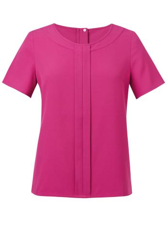 Verona Short Sleeve Crepe Blouse
